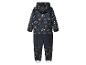 Černý overal s kapucí s potiskem zvířátek