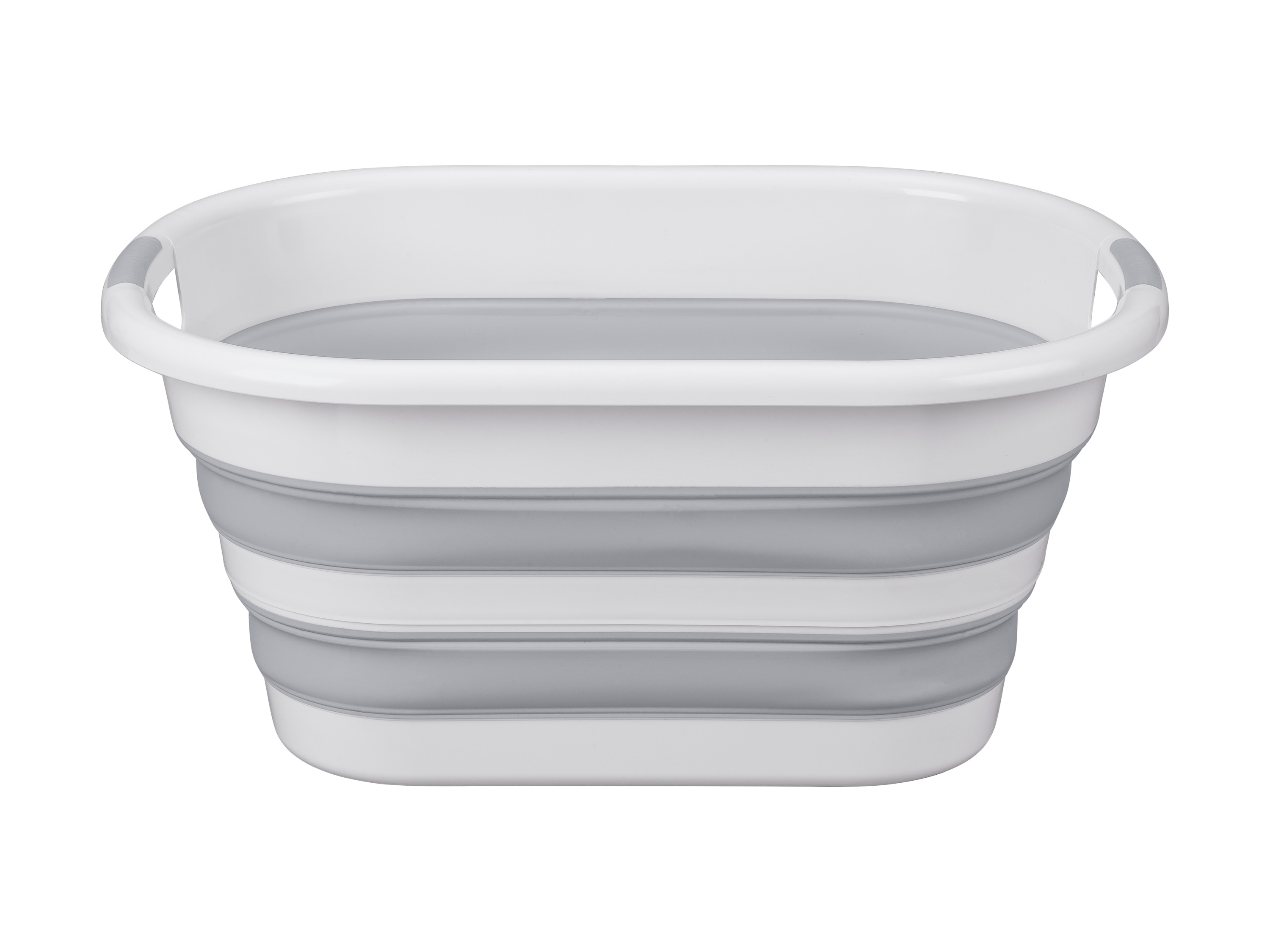 W5 Skládací koš na prádlo, 40 l (bílá / světle šedá)