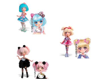 HELLO KITTY Manga panenka, 19 cm