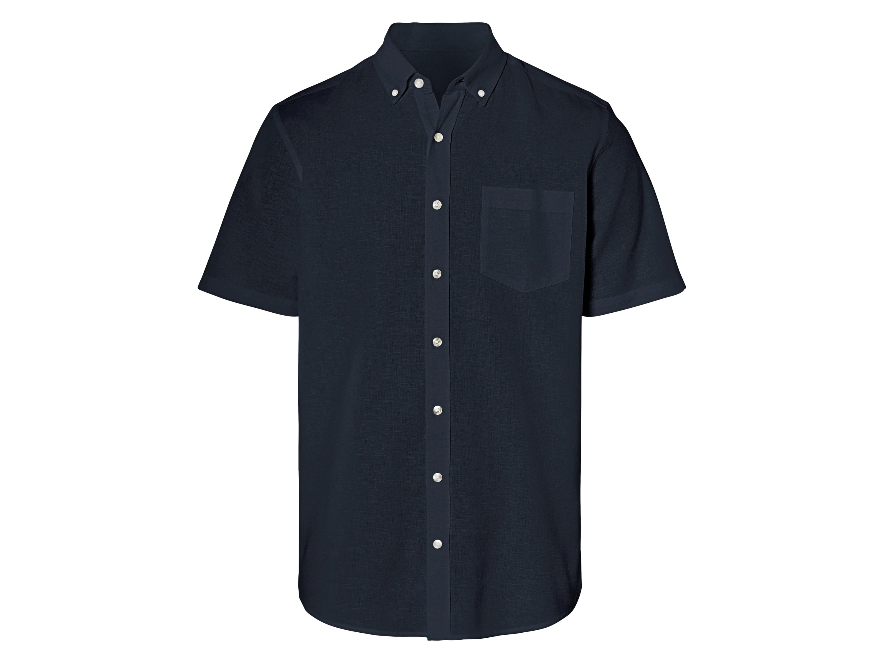 Livergy® Pánská lněná košile (navy modrá, XL (43/44))