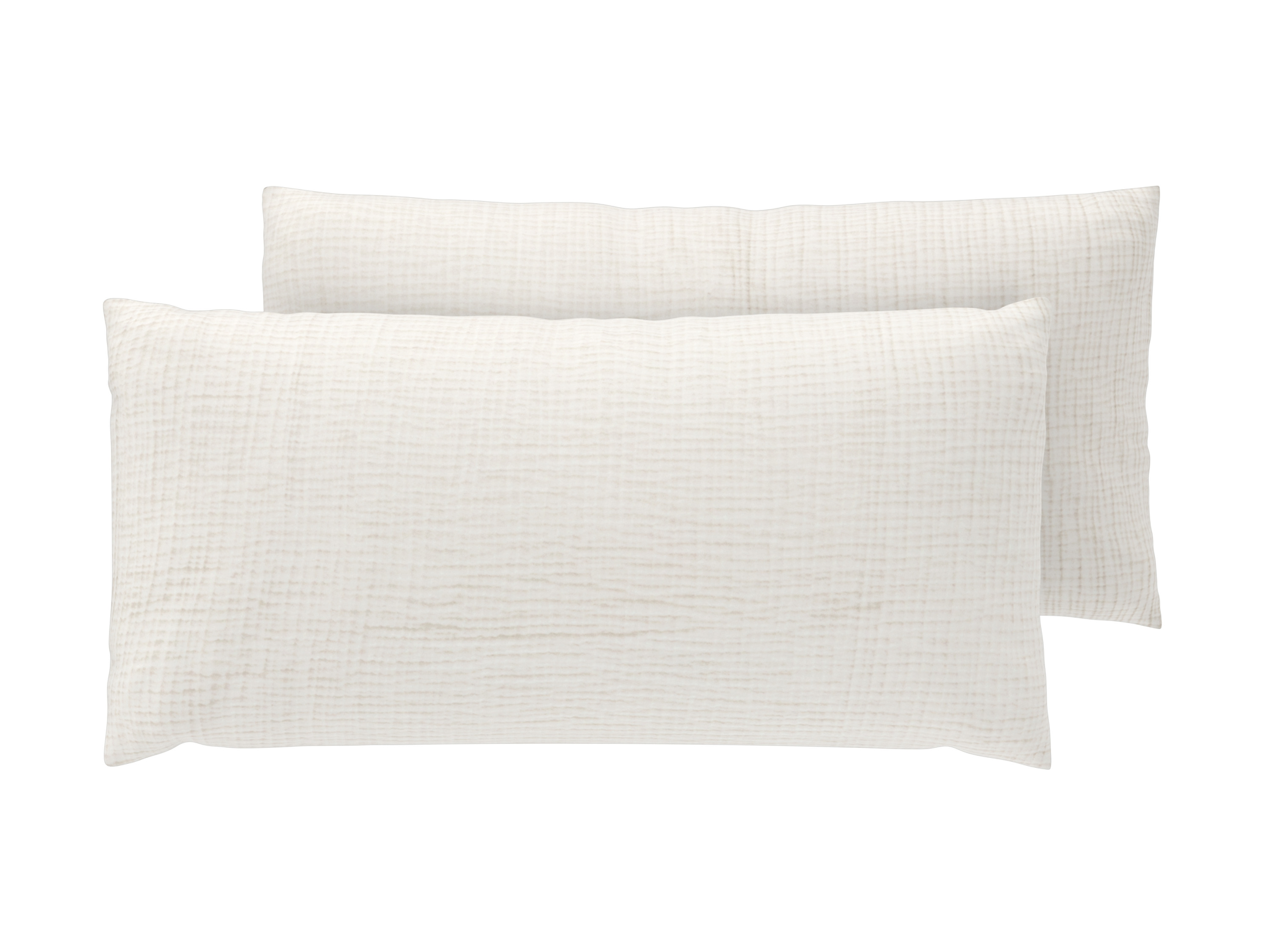 Livarno® Mušelínový potah na polštář pro spánek na boku, 40 x 80 cm, 2 kusy (bílá)
