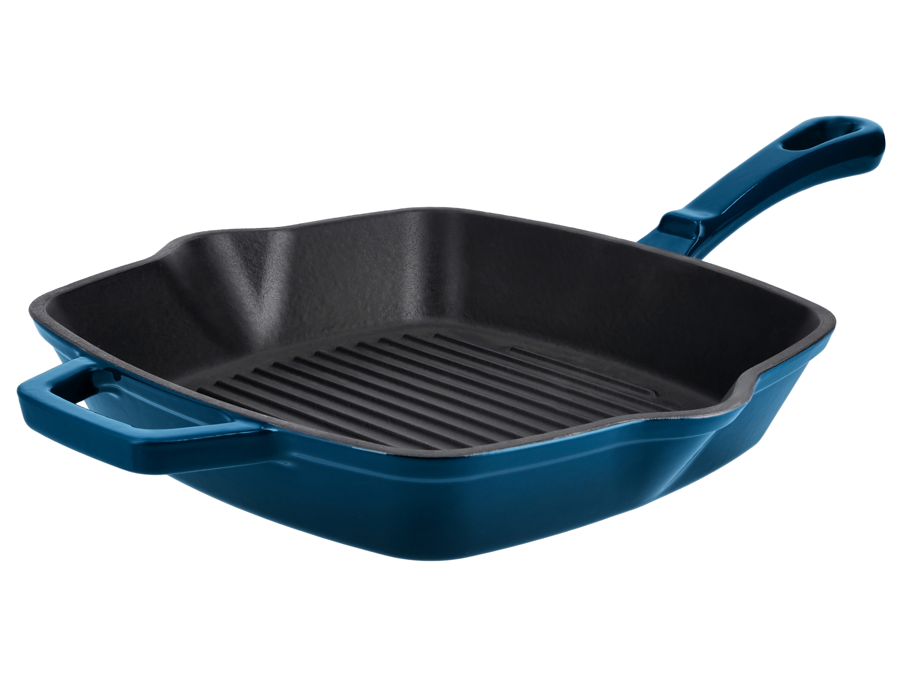 Silvercrest® Litinová grilovací pánev Premium, Ø 25 cm (hranatá, modrá)