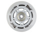 Bílé inline bruslařské kolečko s logem Crivit, 72 mm-80A.