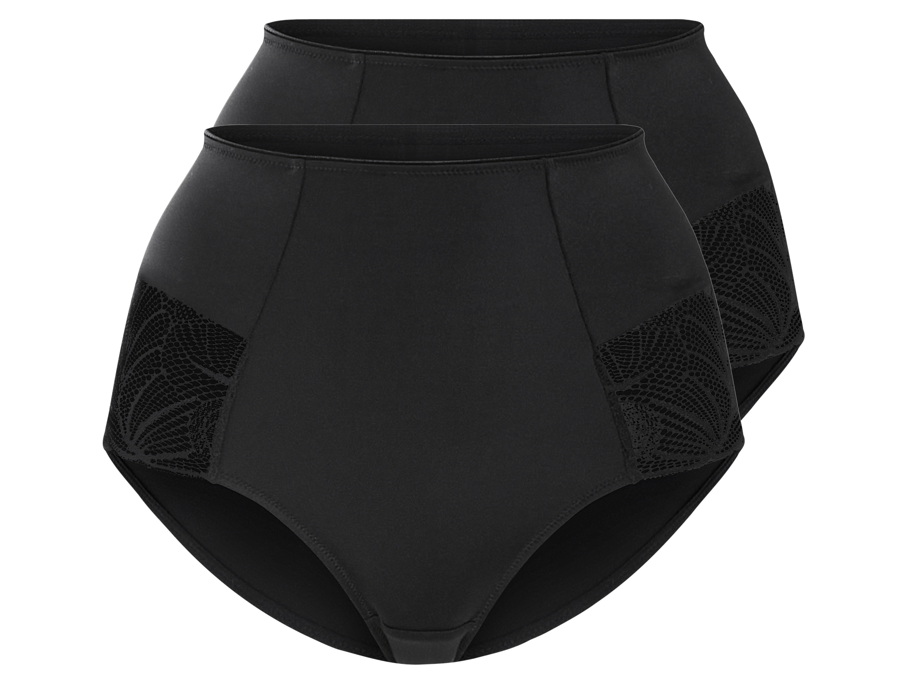 esmara® Dámské kalhotky s krajkou, 2 kusy (černá, S (36/38))