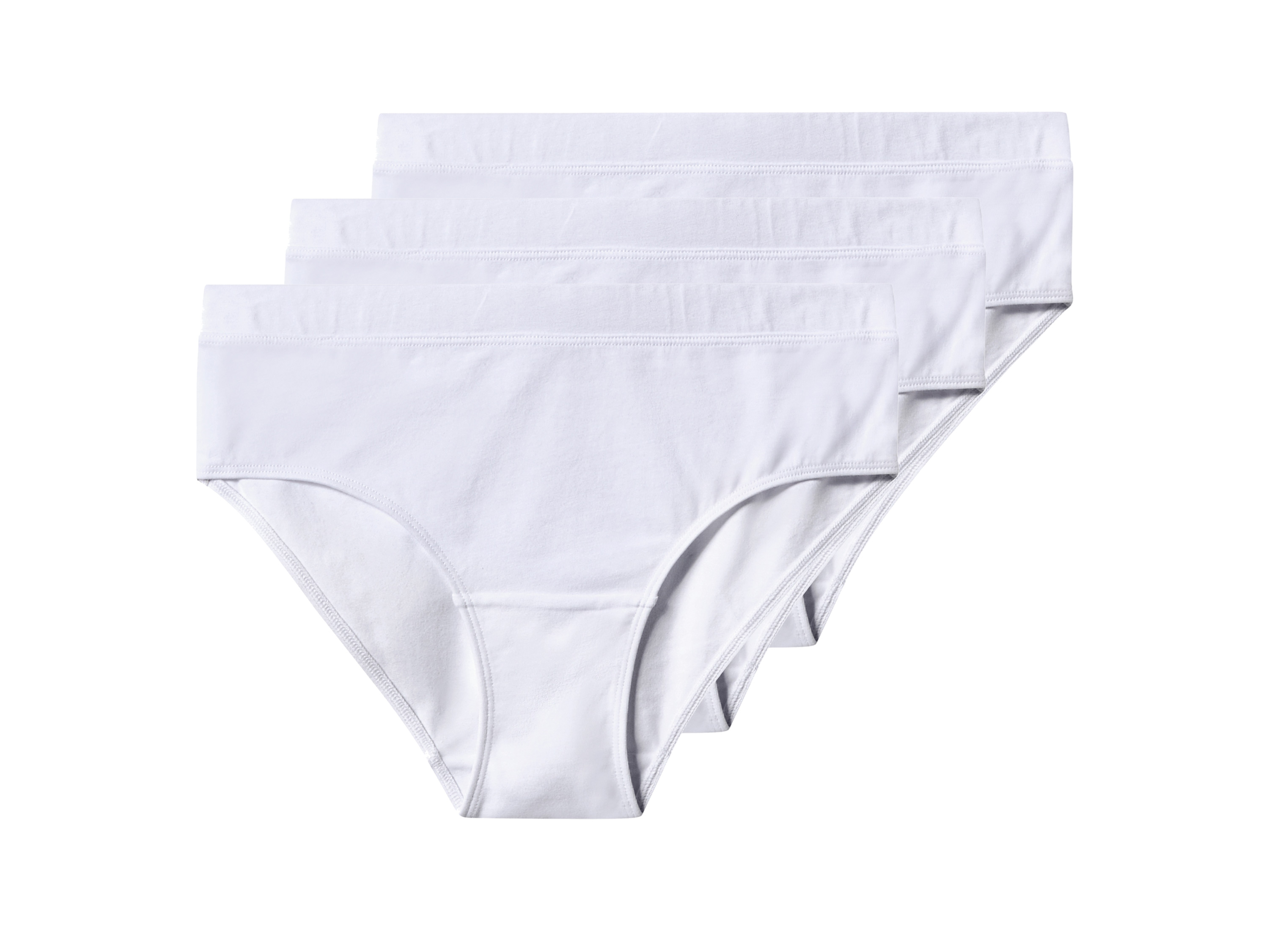 esmara® Dámské kalhotky s BIO bavlnou, 3 kusy (bílá, S(36/38))