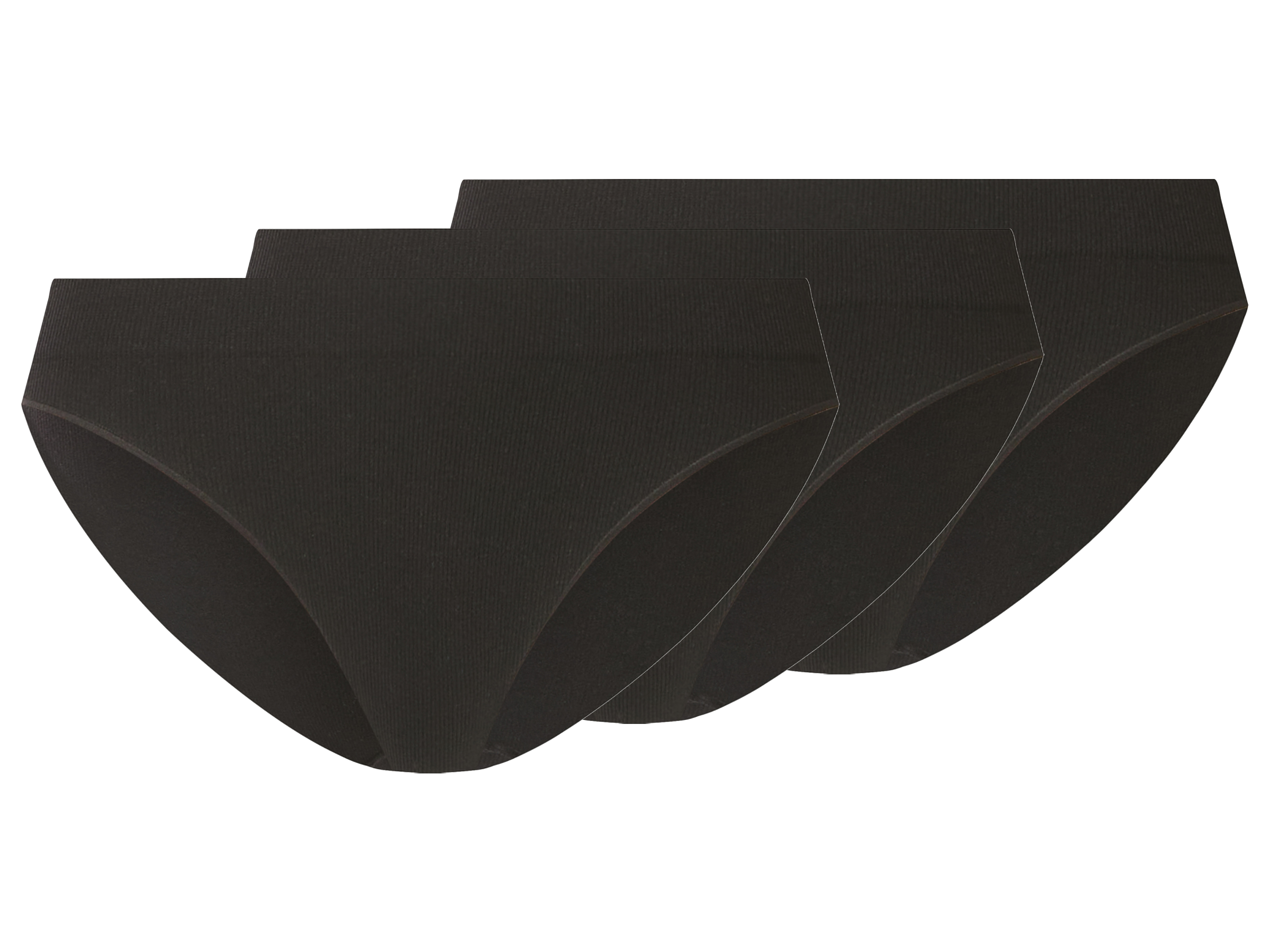 esmara® Dámské bezešvé kalhotky, 3 kusy (černá, S(36/38))