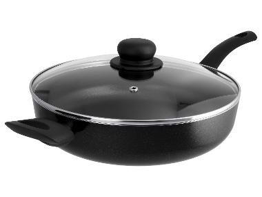 SILVERCREST® Hliníková pánev s poklicí Alu Noir, Ø 28 cm