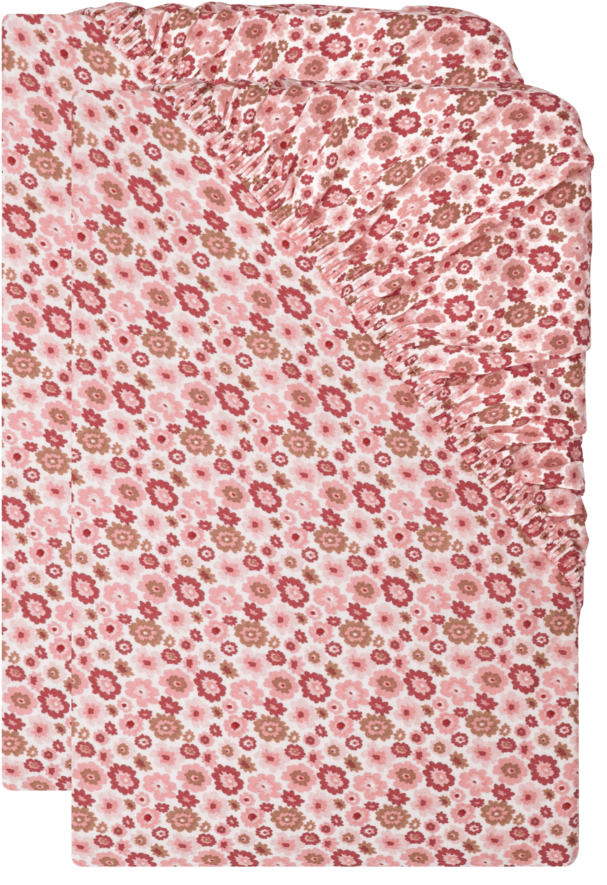 Livarno® Sada žerzejových napínacích prostěradel, 90–100 x 200 cm, 2dílná, květiny