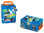 Dva modré kovové kufříky Hot Wheels na sbírání autíček.