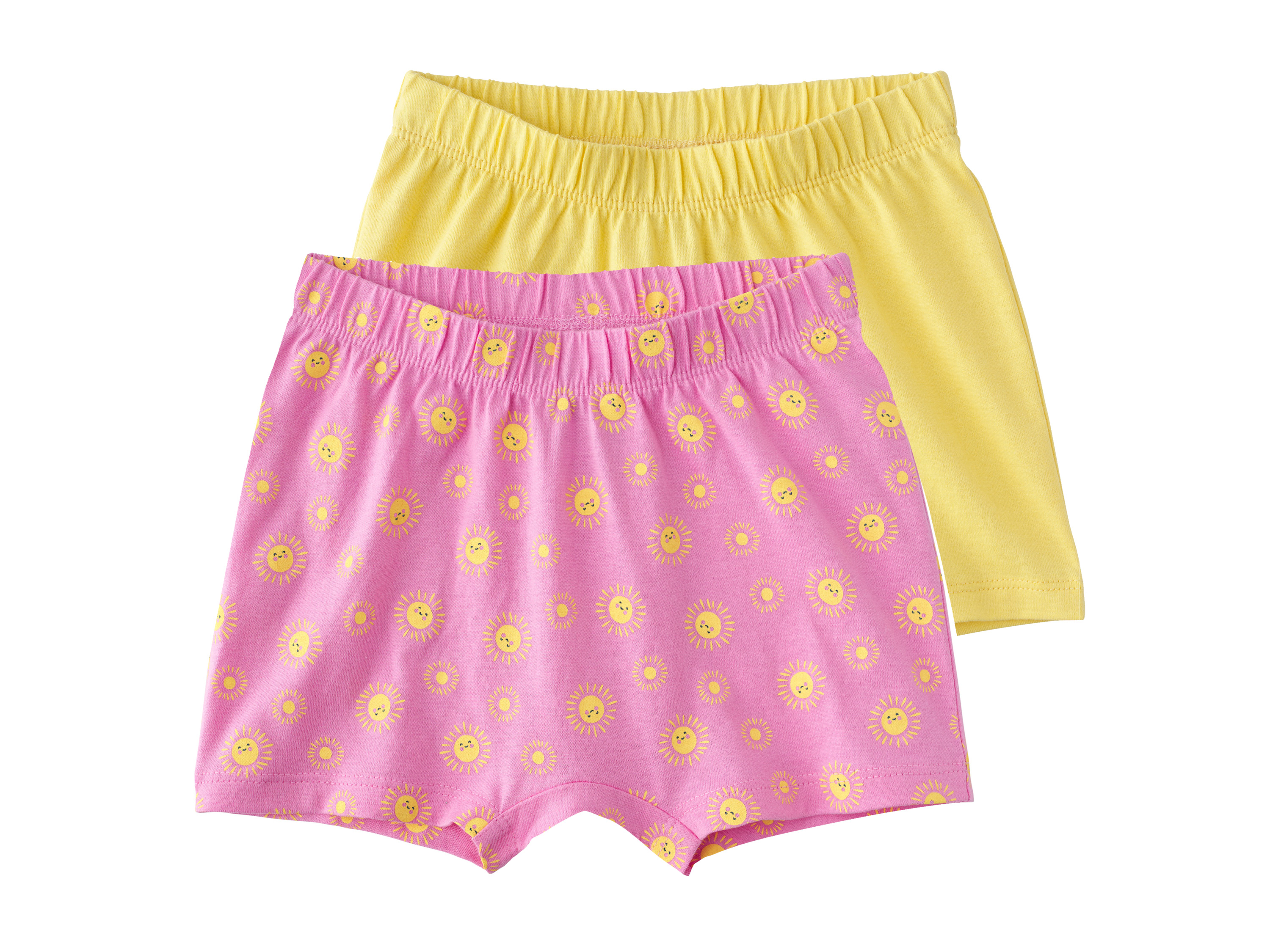 lupilu® Dětské šortky, 2 kusy (růžová/žlutá, 62/68)