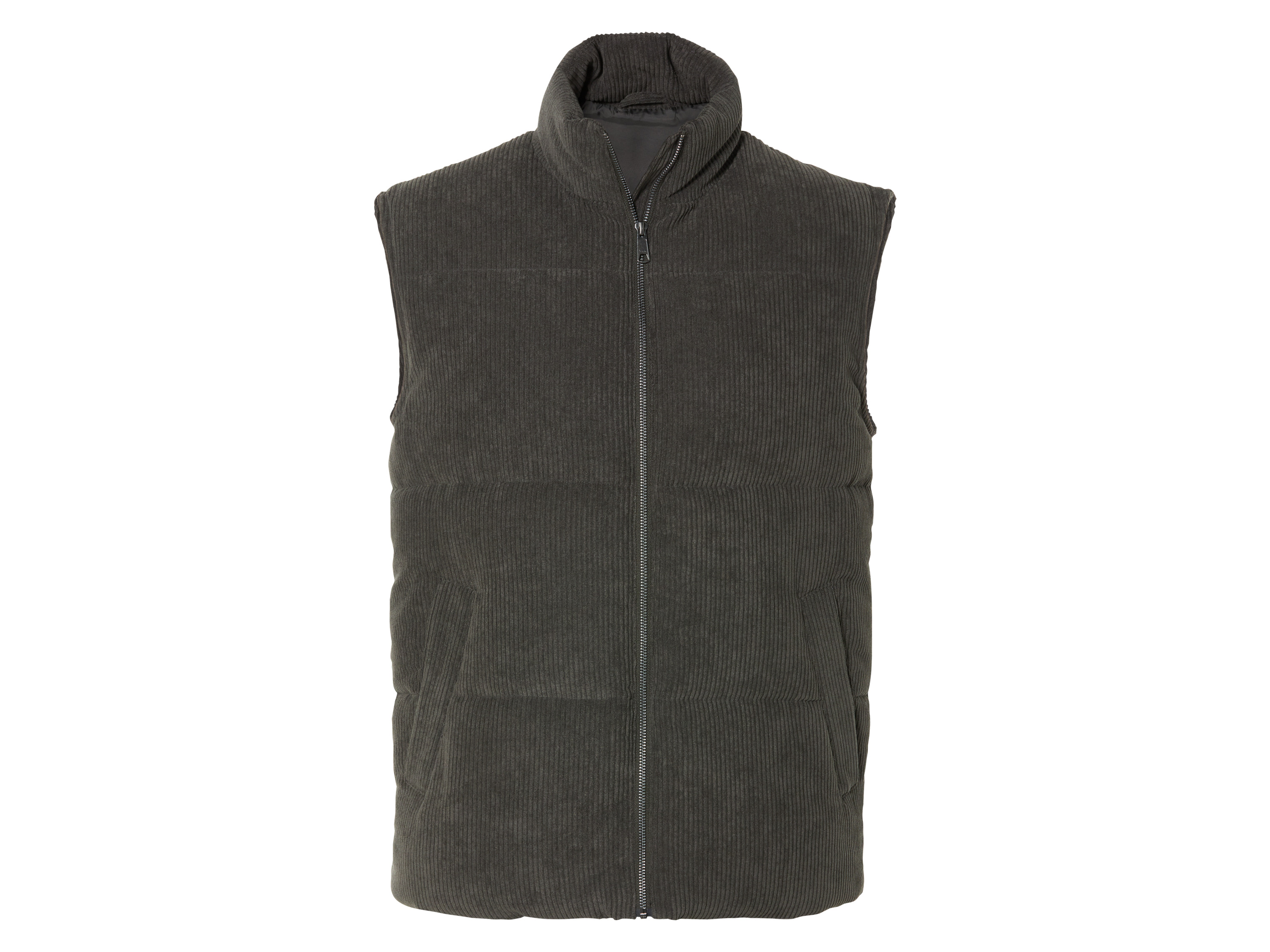 Livergy® Pánská manšestrová vesta (šedá, XL (56/58))