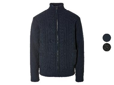 Pánská pletená bunda s fleecovou podšívkou
