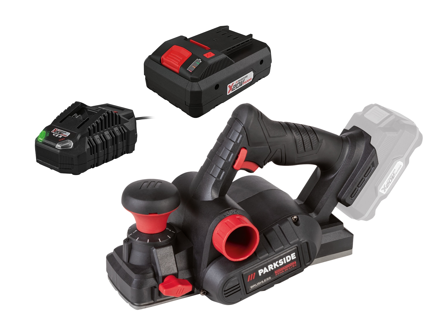 PARKSIDE PERFORMANCE® Aku hoblík PPHA 20-Li B2, Smart 4 Ah