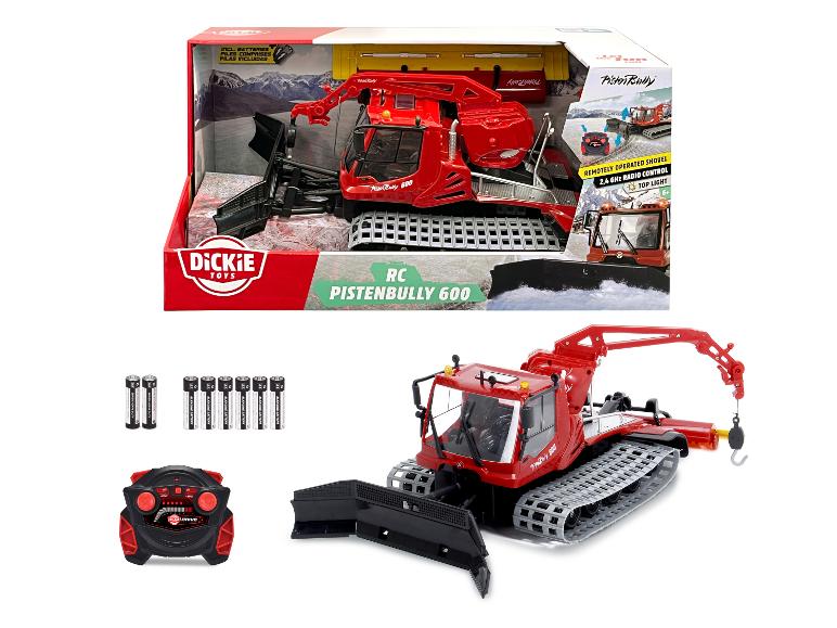 Hračka Dickie Toys PistenBully 600 RC s dálkovým ovládáním a bateriemi.