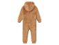 Hnědý overal s kapucí pro miminka.