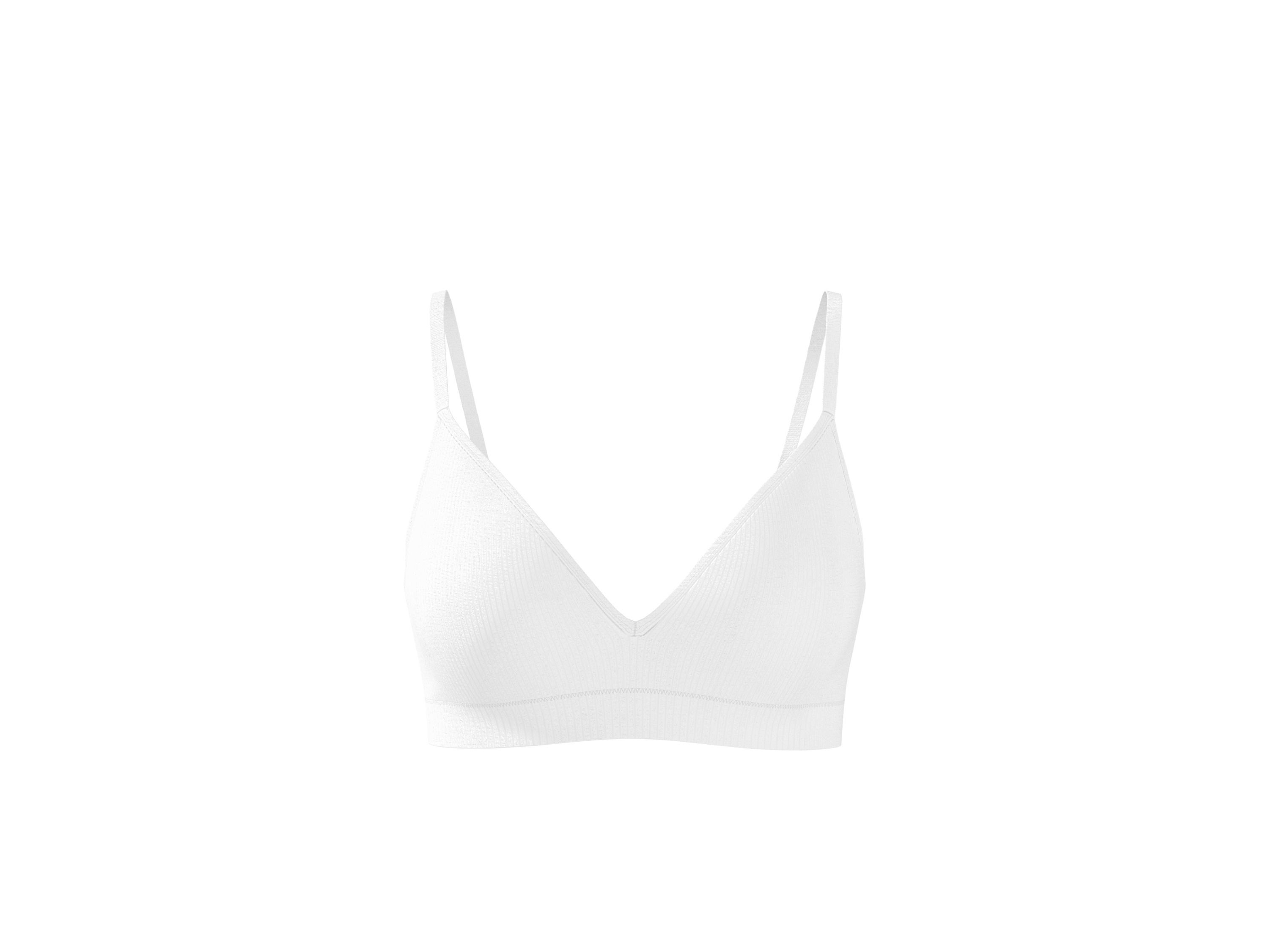 Esmara® Dámská bezešvá vroubkovaná podprsenka (bílá, 80B)