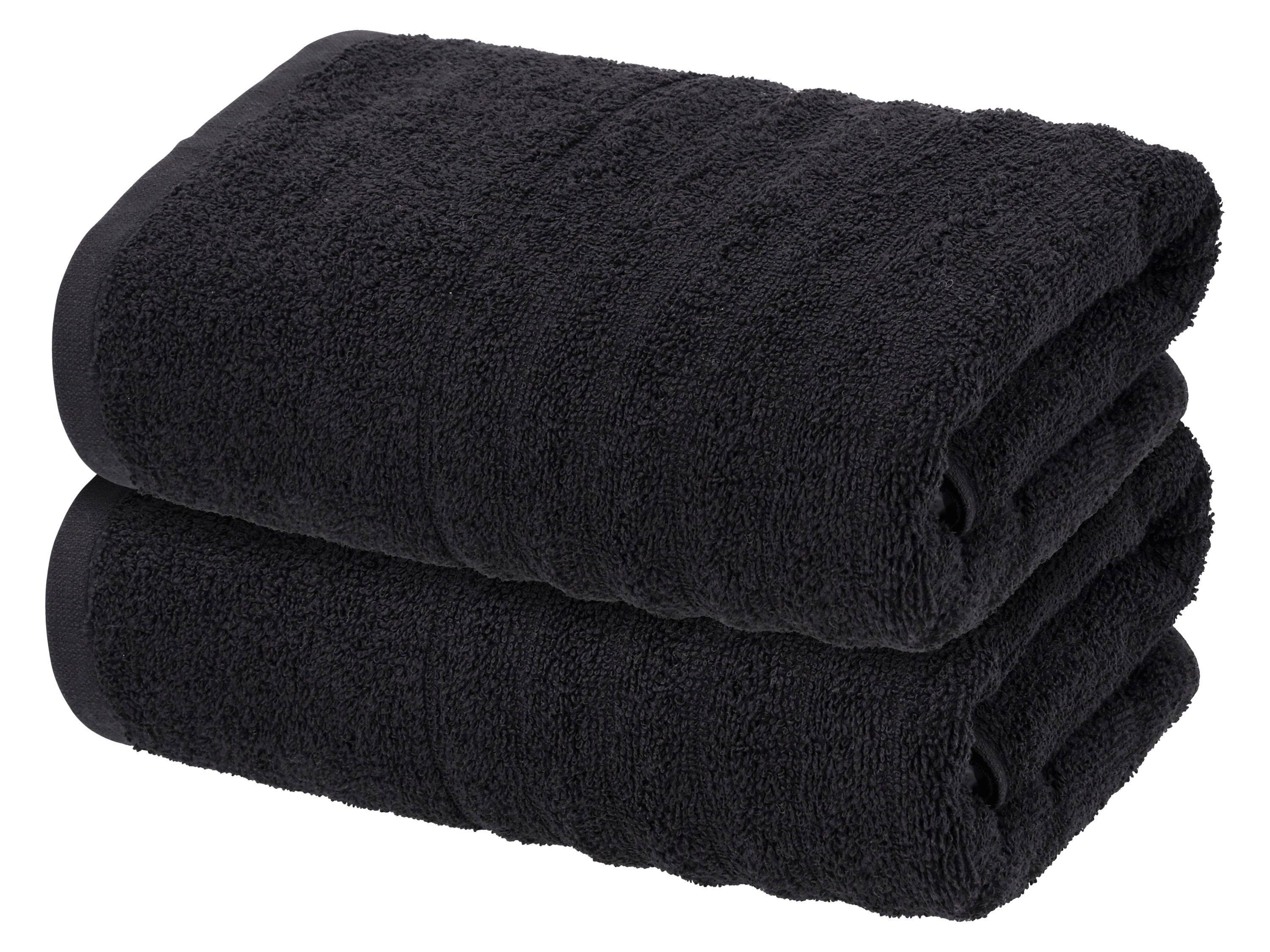 Livarno® Froté ručník, 50 x 100 cm, 500 g/m², 2 kusy (černá)