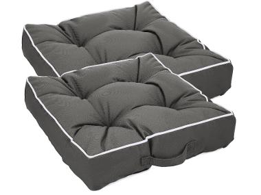 LIVARNO® Sada venkovních voděodpudivých podsedáků, 39 x 39 cm, 2dílná, šedá