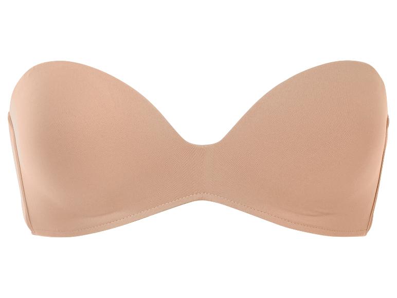 Béžová bezramínková podprsenka typu bandeau.