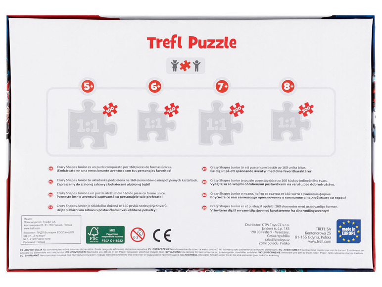  Zobrazit na celou obrazovku Trefl Dětské puzzle Junior Crazy Shapes, 160 dílků - Obrázek 9