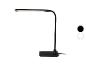 Černá LED stolní lampa s flexibilním krkem a osvětleným proužkem