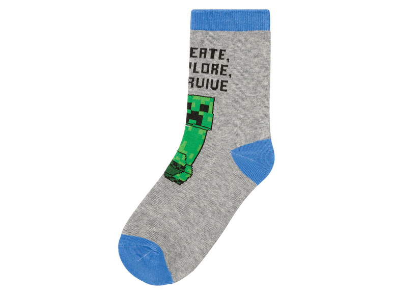  Zobrazit na celou obrazovku Minecraft Chlapecké ponožky, 3 páry - Obrázek 5