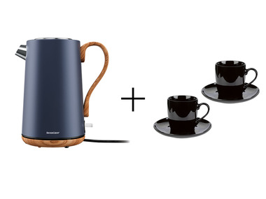 SILVERCREST® Sada rychlovarné konvice a šálků na latté, 3dílná