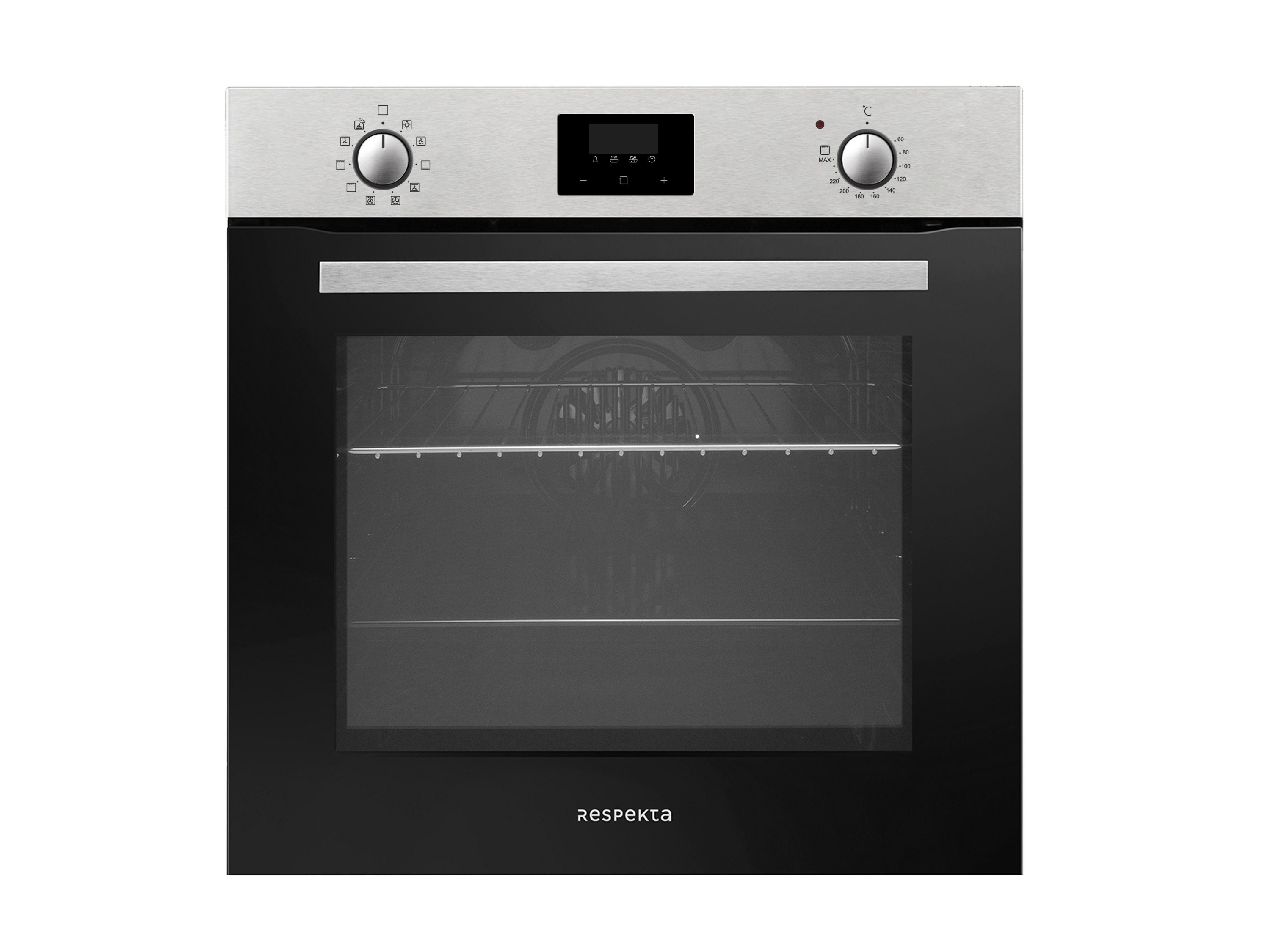 Respekta Samostatná vestavná trouba nerez, Jim (10 režimů vytápění, nerezová, 59,5 x 59,4 x 52,1 cm)