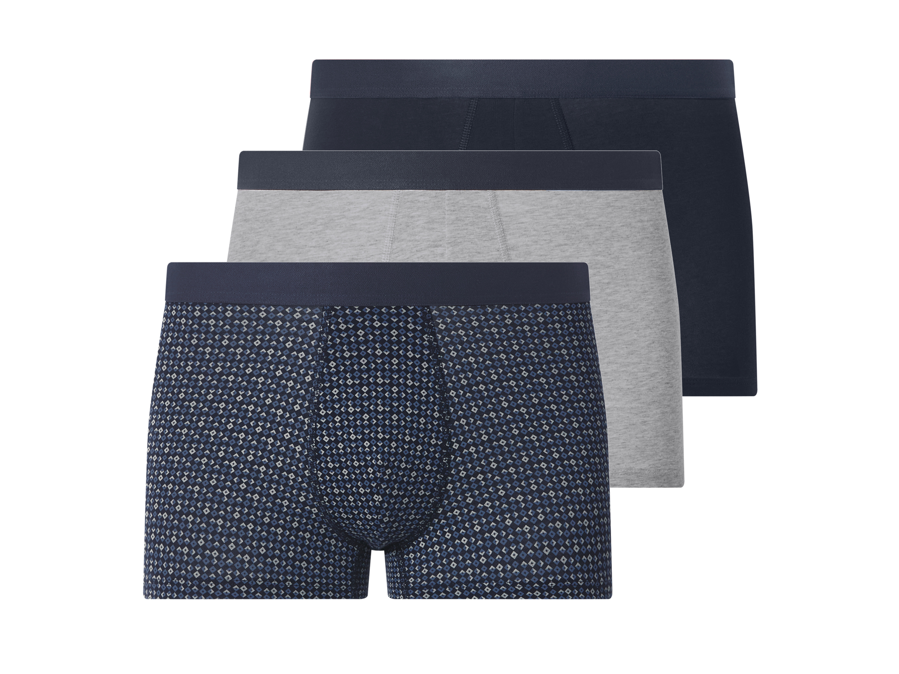Esmara MEN Pánské boxerky, 3 kusy (šedá / navy modrá, 6/L)