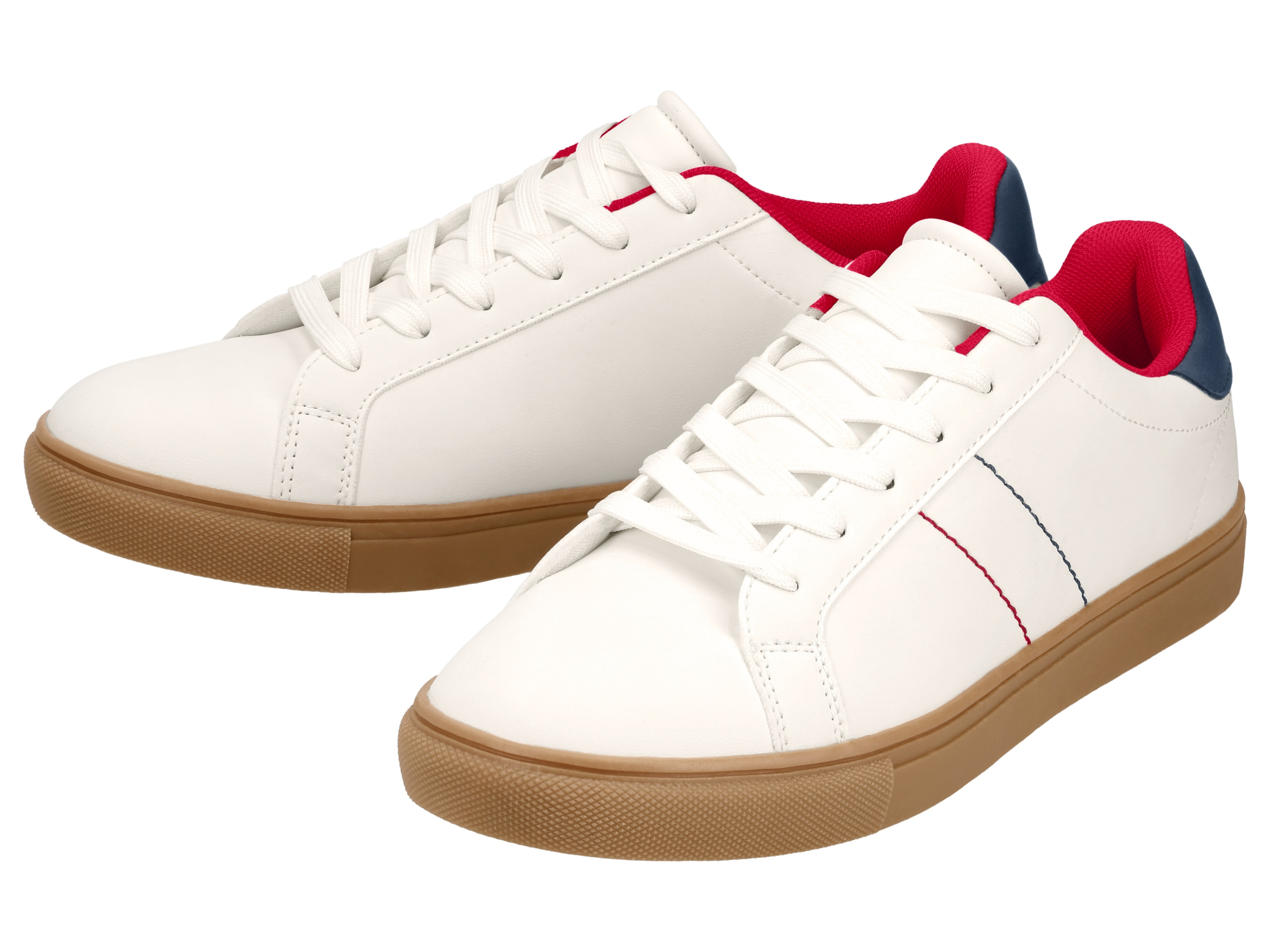 esmara Men Pánská obuv „Sneaker" (bílá / červená / navy modrá, 43)