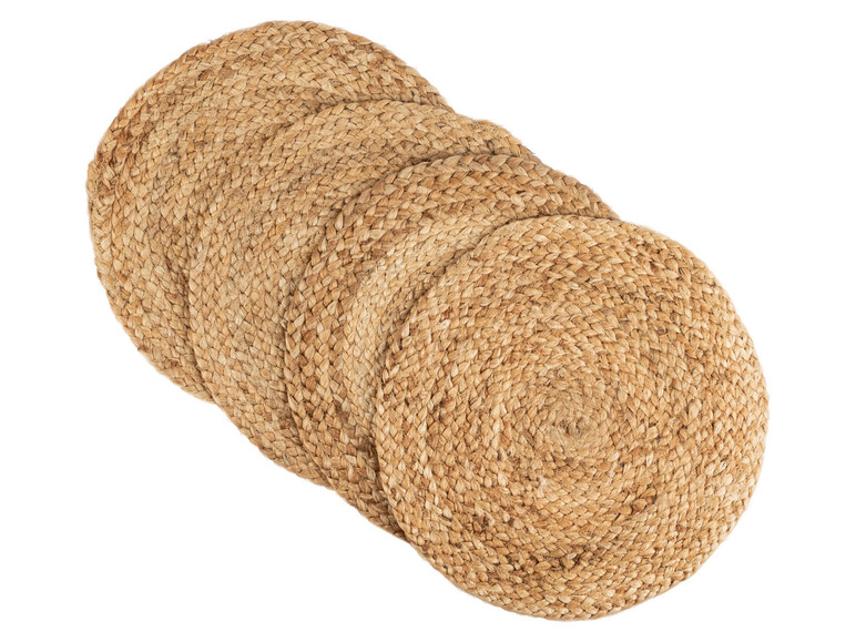  Zobrazit na celou obrazovku LIVARNO home Jutové prostírání, Ø 37cm, 4 kusy - Obrázek 2