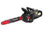 Řetězová pila Parkside Performance s červenou lištou.