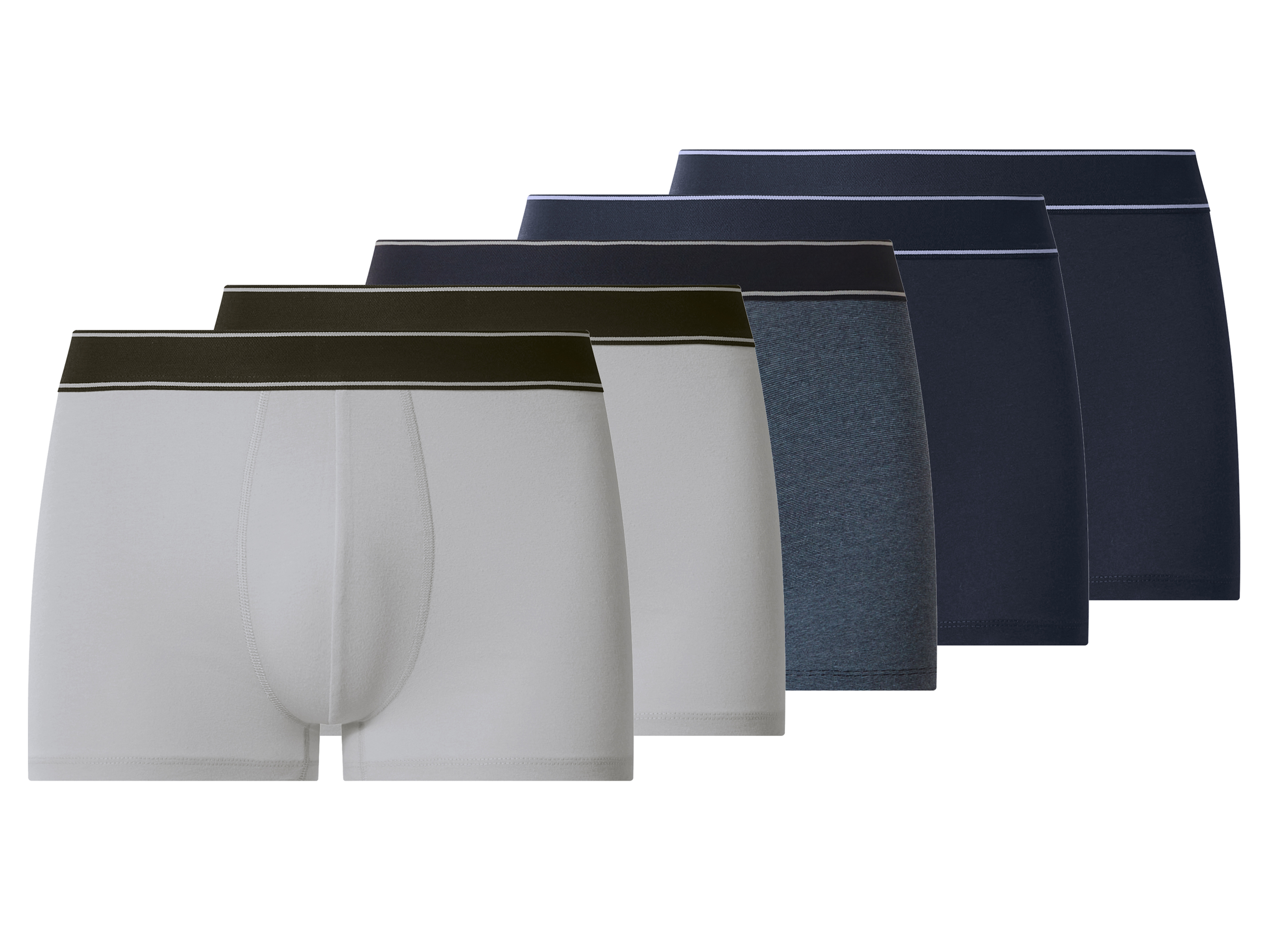 esmara Men Pánské boxerky, 5 kusů (navy modrá / šedá, 7/Xl)