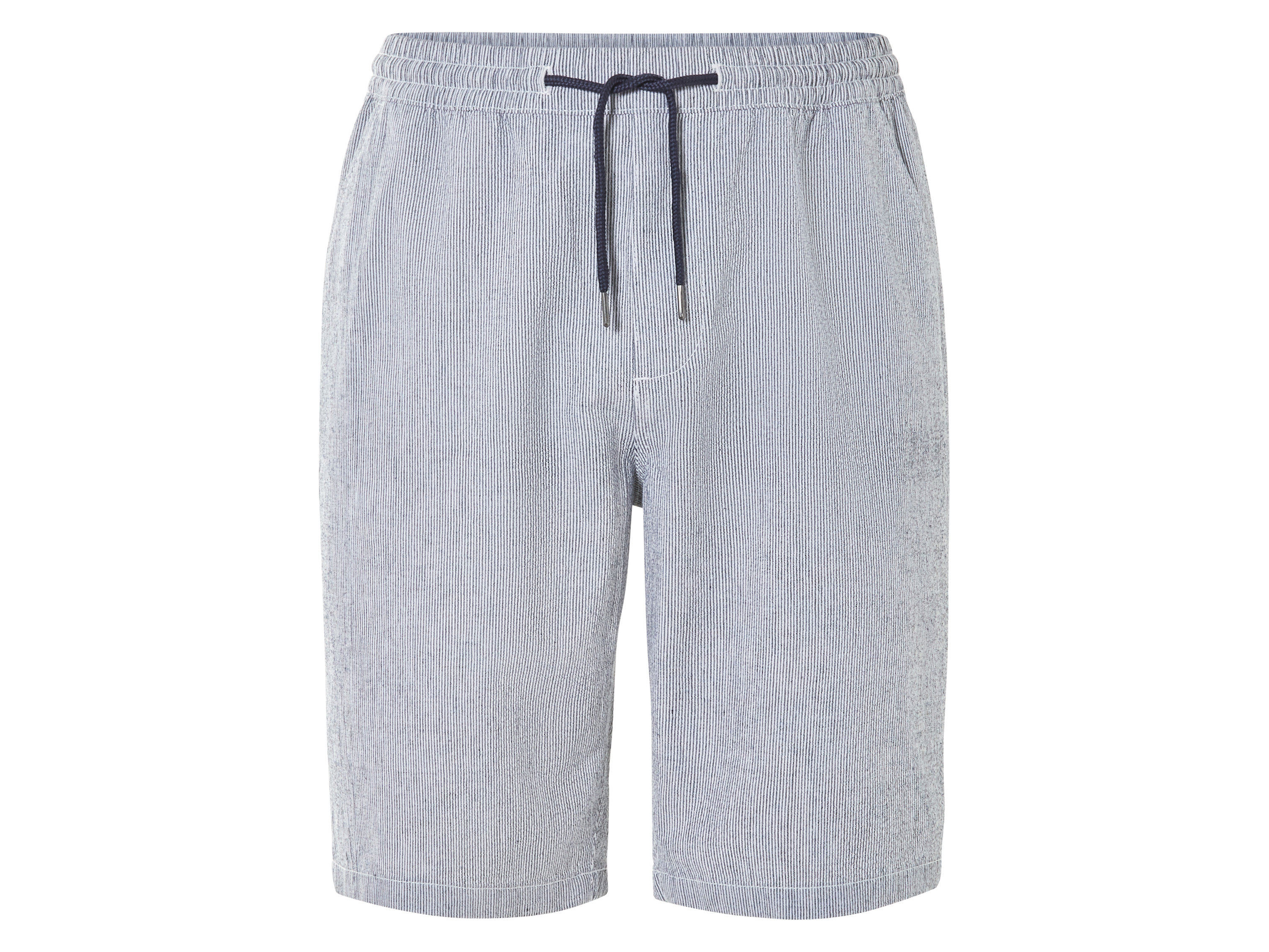 Livergy® Pánské teplákové kraťasy (pruhy / navy modrá / bílá, S (44/46))