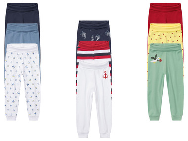 lupilu® Dětské kalhoty "Jogger" s BIO bavlnou, 3 kusy
