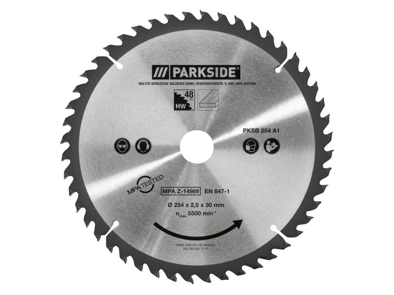 PARKSIDE Pilový kotouč, 254 mm PKSB 254 A1 (kotouč HW/CT)