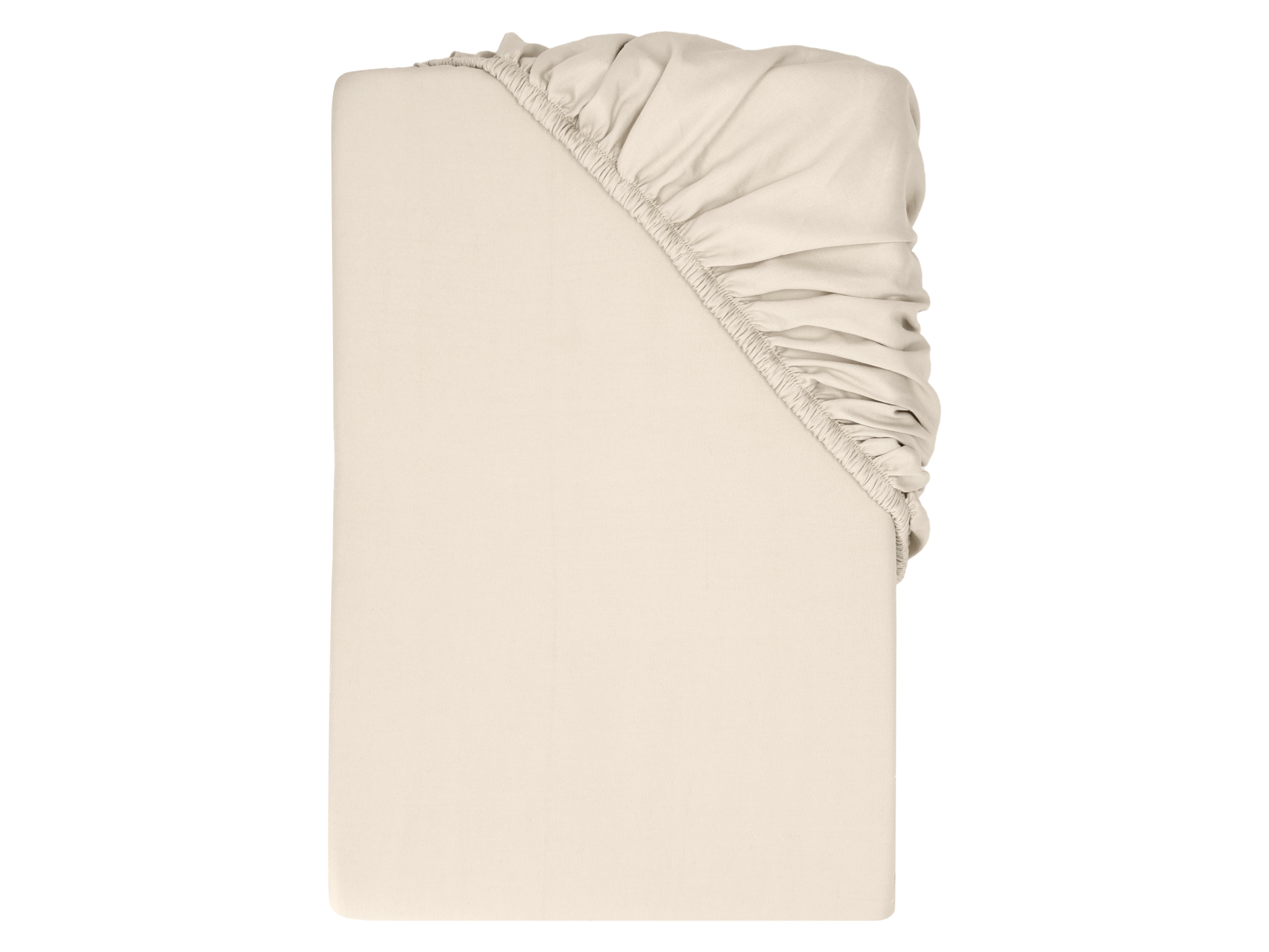 Livarno® Saténové napínací prostěradlo, 180–200 x 200 cm (béžová)