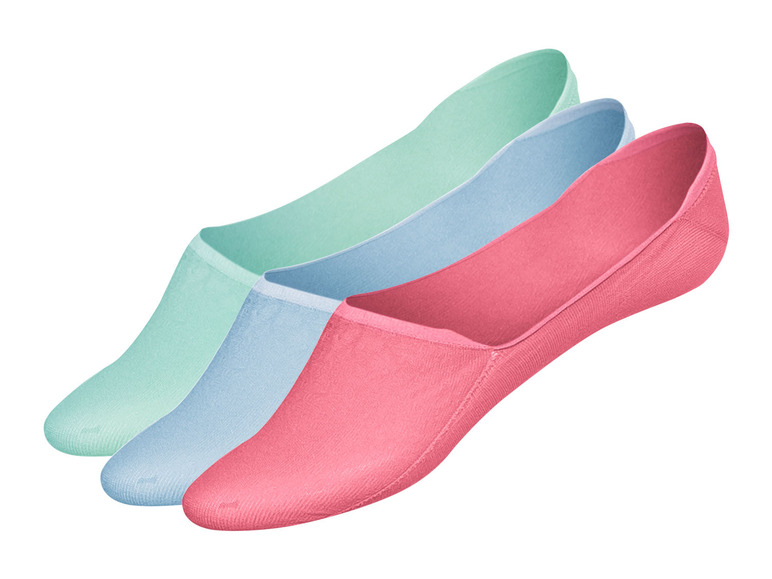 esmara® Dámské / Pánské bezešvé nízké ponožky, 3 páry (35/38, růžová/mintová/modrá, High-Cut)