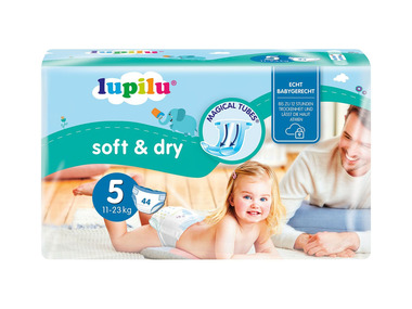 LUPILU® Dětské pleny Soft & Dry, velikost 5 JUNIOR, 44 kusů