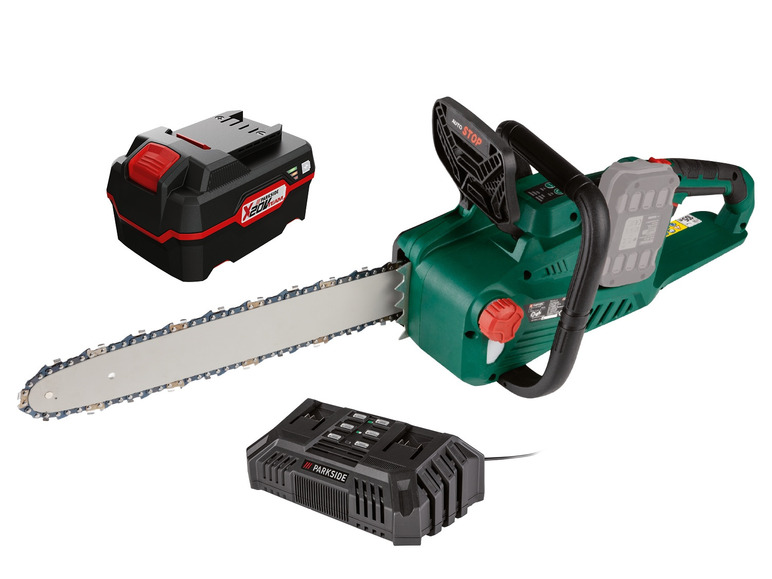 PARKSIDE® Aku řetězová pila PKSA 40-Li A1, 2x 4 Ah