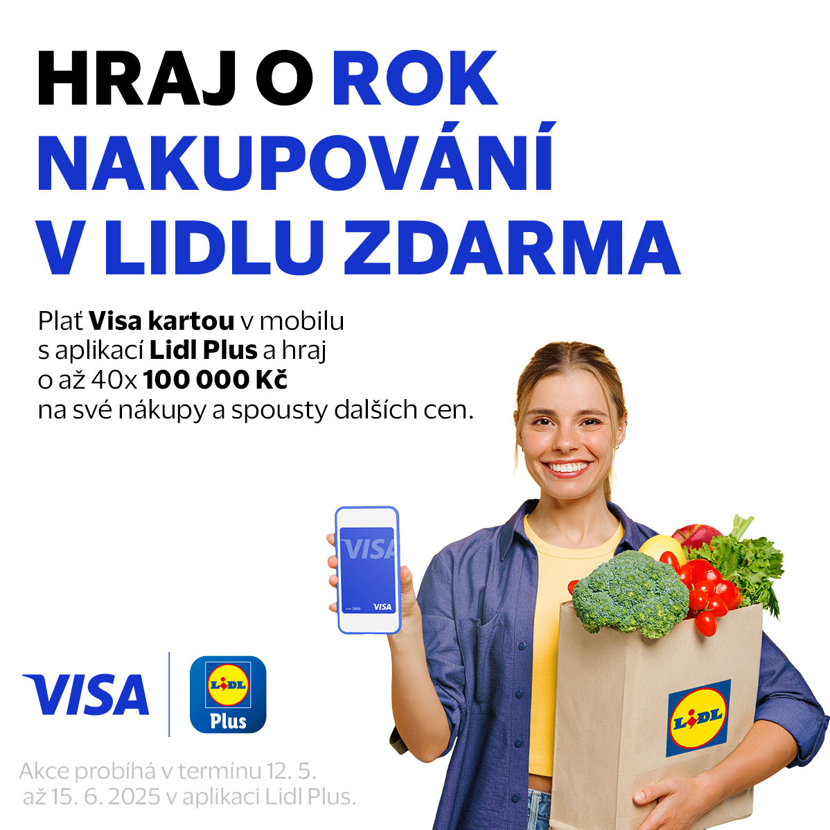 Vyhrajte ceny s Visa a Lidl Plus: nákupy a dárkové karty!