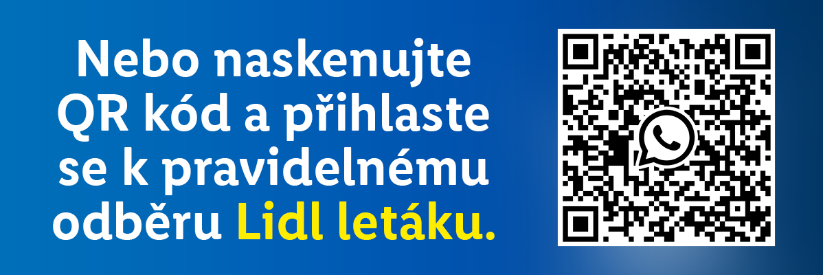 Lidl QR kód: Přihlášení k odběru newsletteru přes WhatsApp.