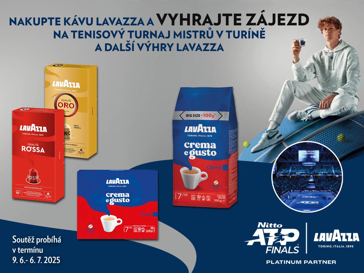 Soutěž s Lavazza kávou o zájezd na turnaj ATP Finals v Turíně.