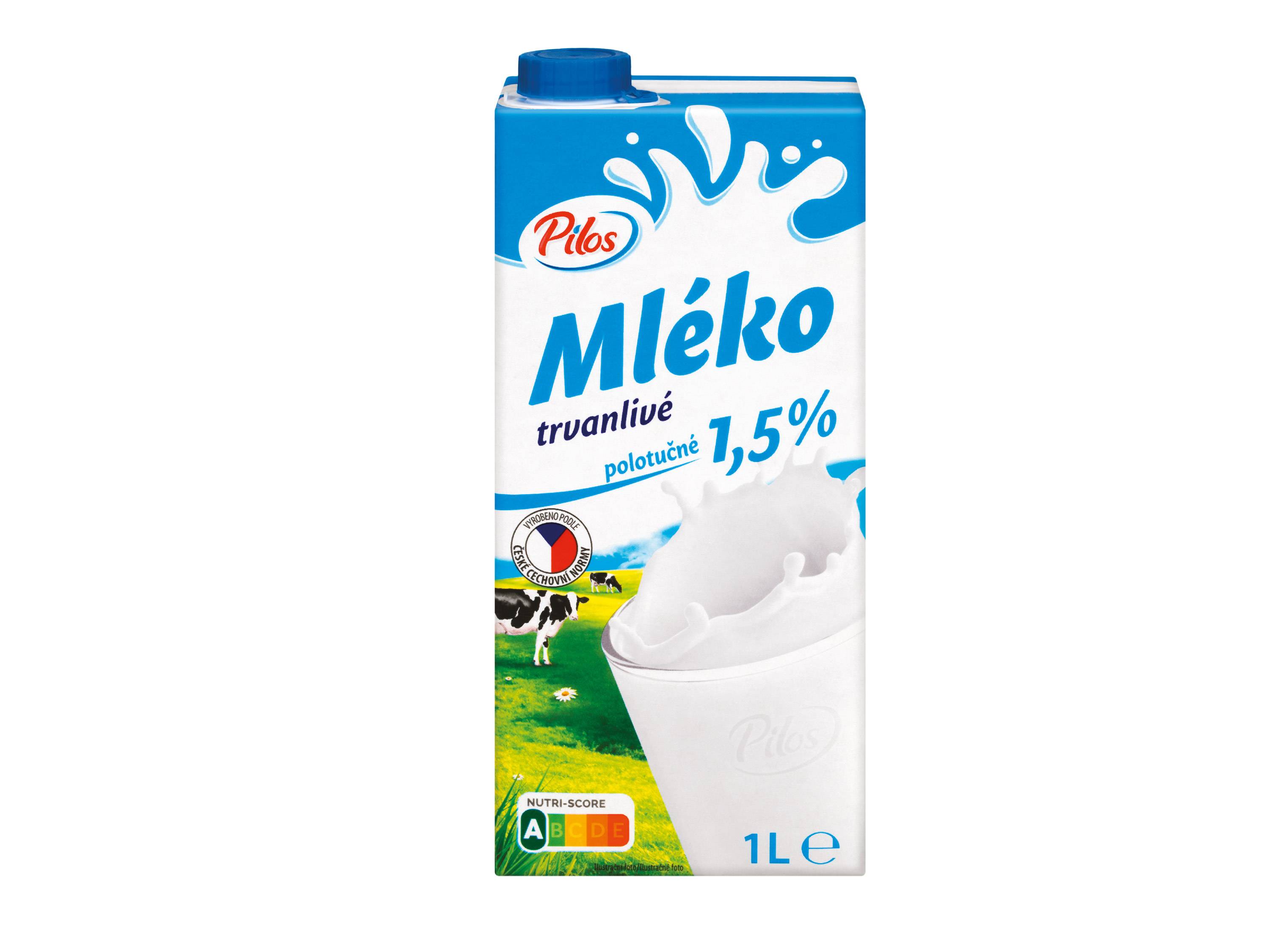 Mléko trvanlivé polotučné