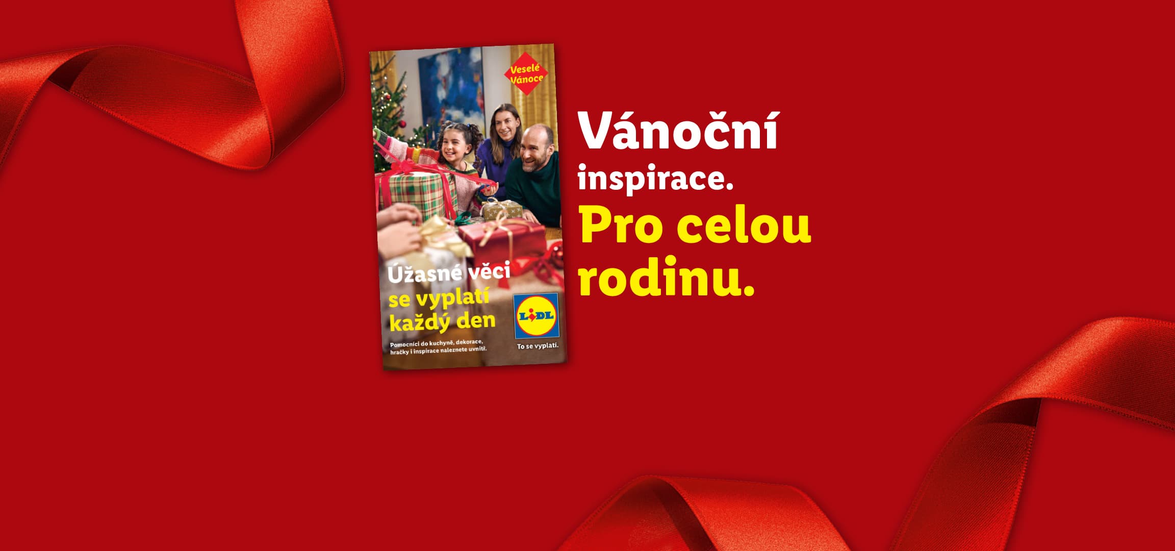 Lidl vánoční inspirace pro celou rodinu s dárky a dekoracemi.
