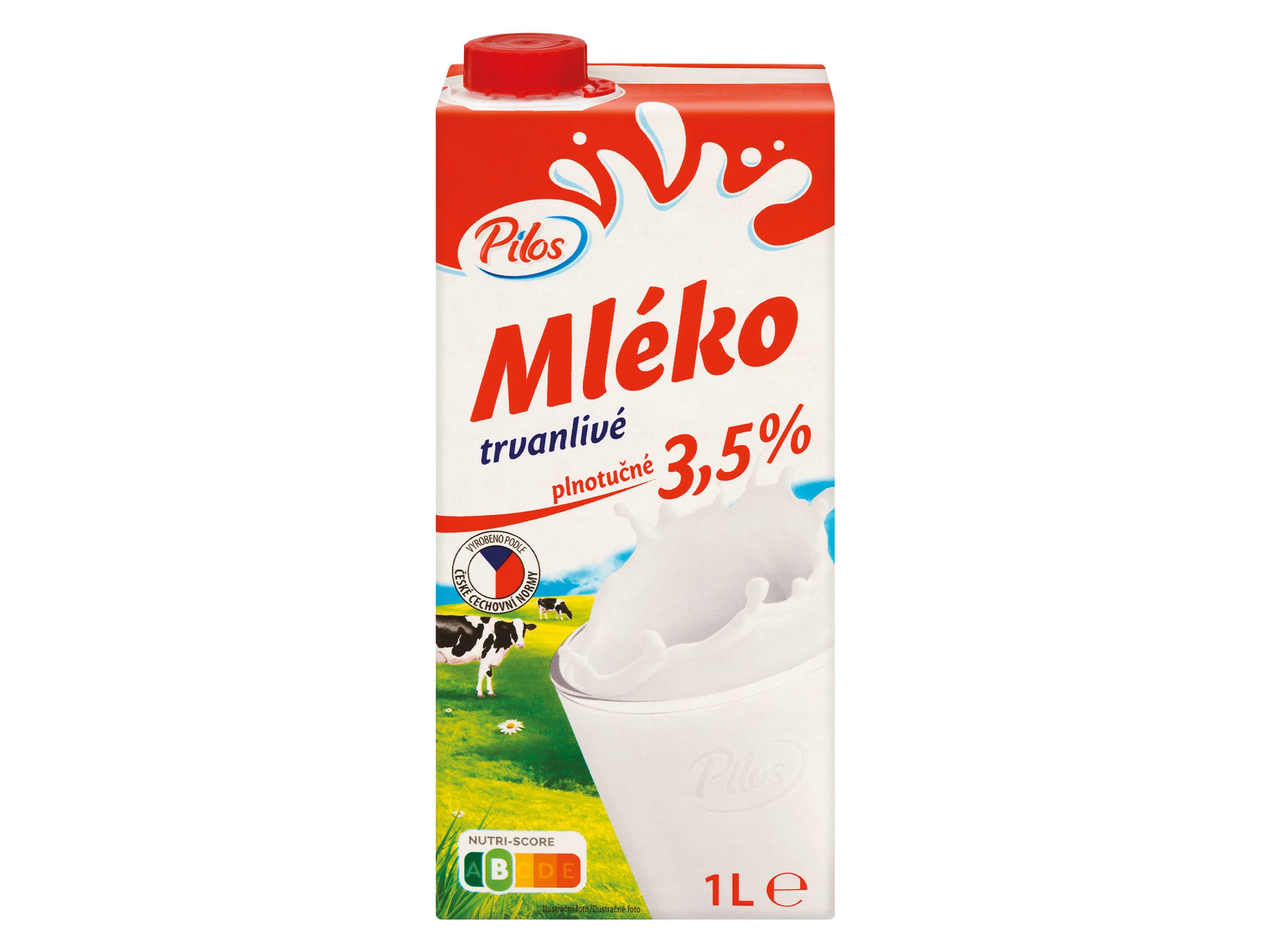 Mléko trvanlivé plnotučné