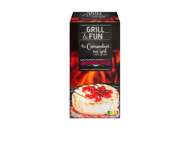 Grilovaný camembert se brusinkovou omáčkou, balení 450g.