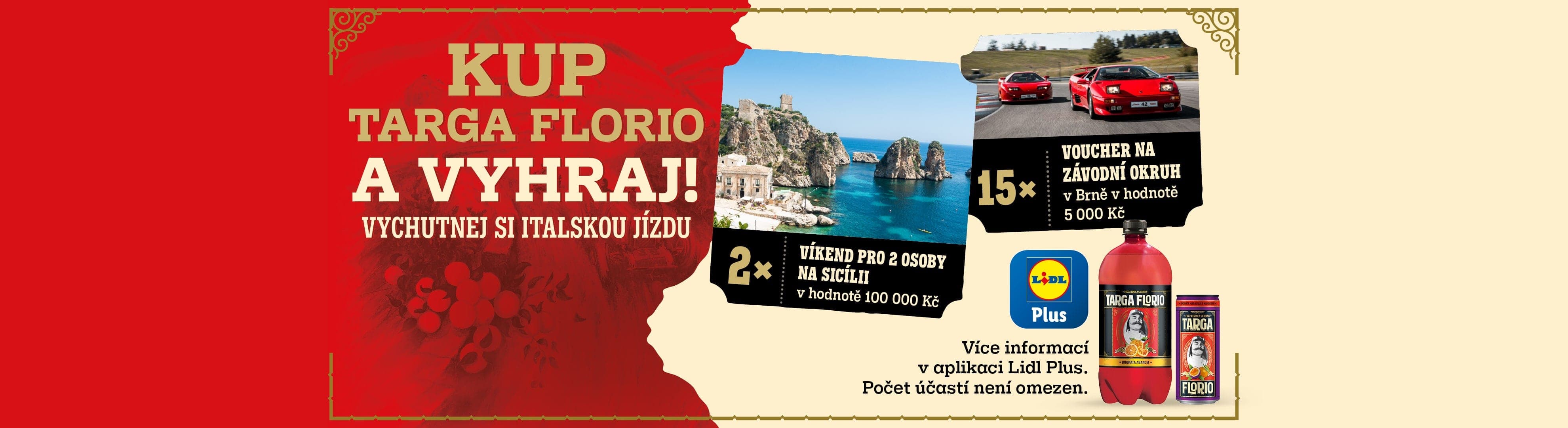 Soutěž Lidl Plus: Kup Targa Florio a vyhraj italskou jízdu!