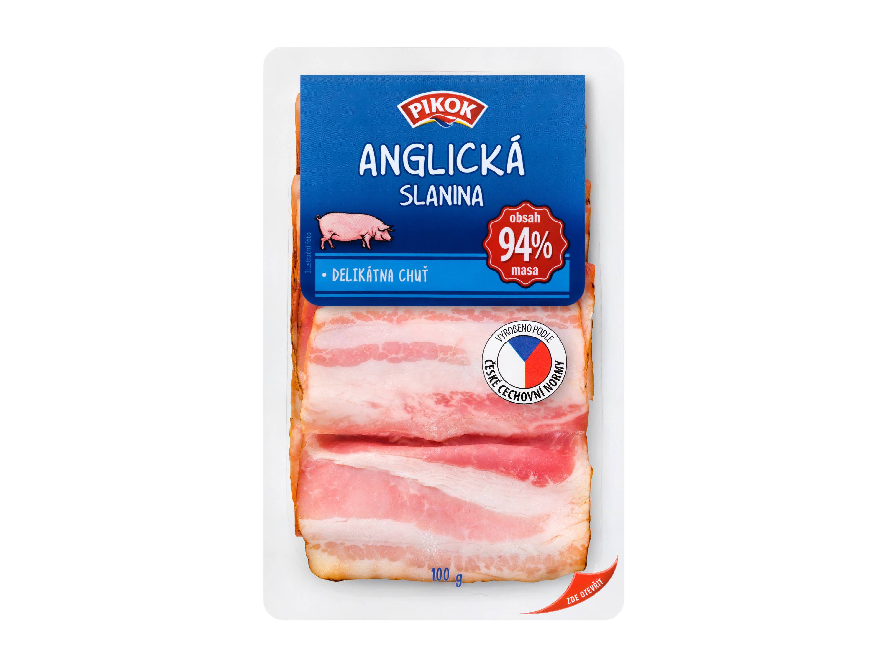 Anglická slanina krájená