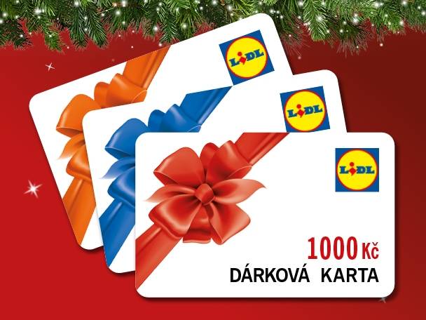 Dárkové karty zakoupíte v prodejnách Lidl.